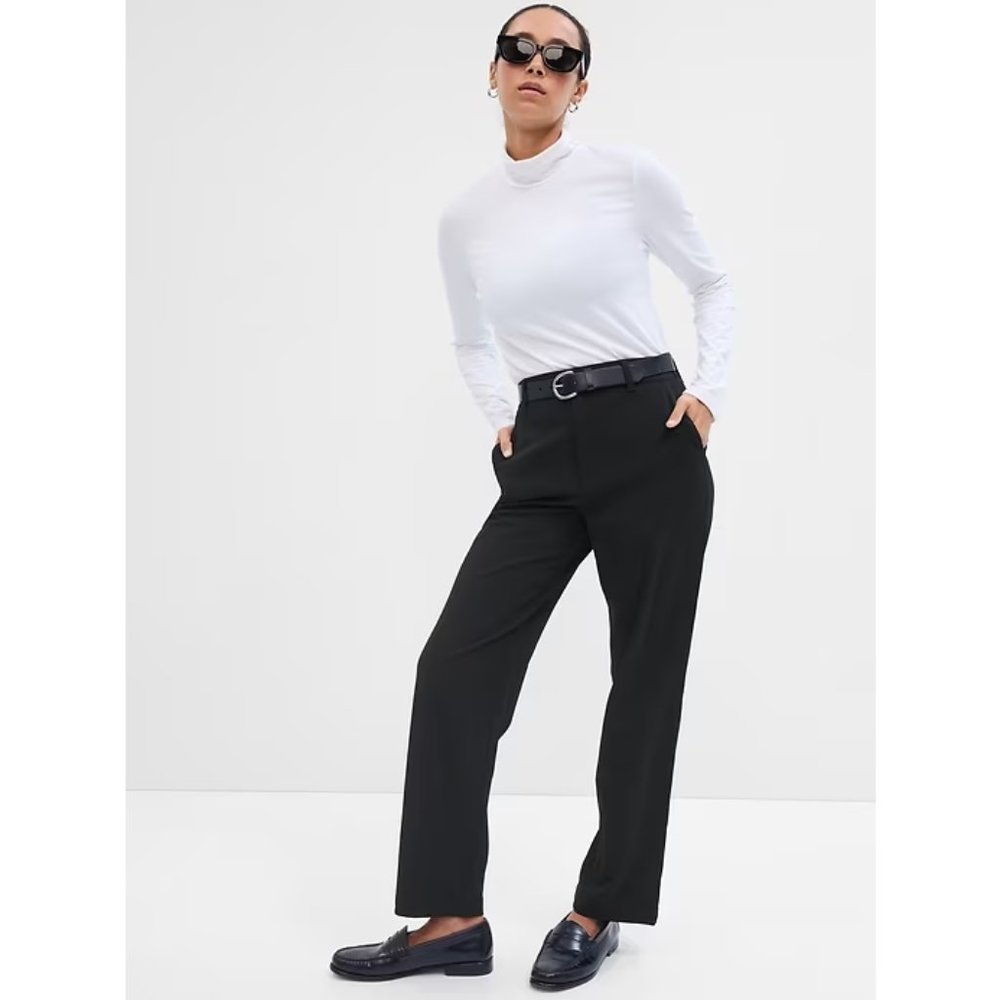 NWT Gap Factory Crepe Pants 8T 8 Tall Black A294